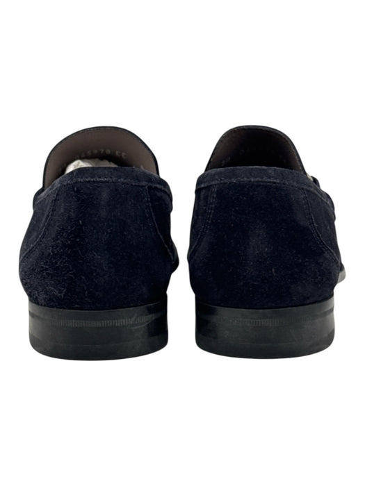 Ferragamo Shoe Size 8 Navy Suede Solid Dress Men's Shoes Navy / 8