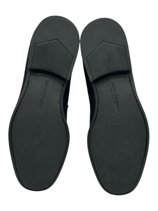 Ferragamo Shoe Size 8 Navy Suede Solid Dress Men's Shoes Navy / 8