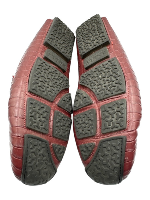 Bally Shoe Size 9 Red Crocodile Embossed Loafer Men's Shoes Red / 9