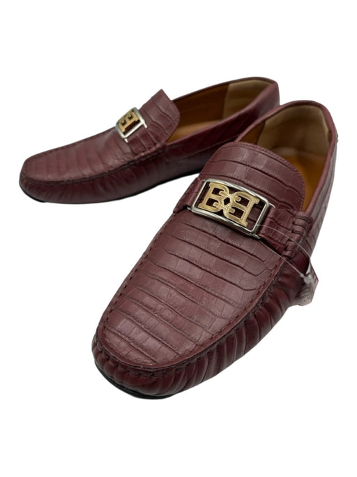 Bally Shoe Size 9 Red Crocodile Embossed Loafer Men's Shoes Red / 9