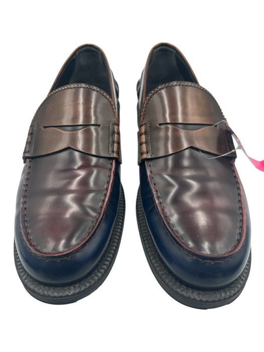 Tods Shoe Size 7 AS IS Blue & Brown Leather Loafer Men's Shoes Blue & Brown / 7