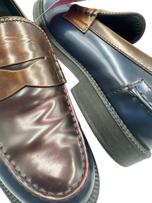 Tods Shoe Size 7 AS IS Blue & Brown Leather Loafer Men's Shoes Blue & Brown / 7
