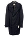 Reiss Size Est L Navy Blue Wool Blend Plaid Double Breasted Men's Jacket Navy Blue / Est L
