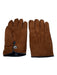 Bergdorf Goodman Brown Suede Solid Driving Men's Gloves Brown