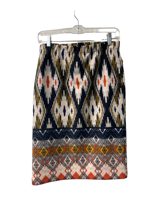 Maeve Size M Multi Polyester Pencil Abstract High Waist Knee length Skirt Multi / M