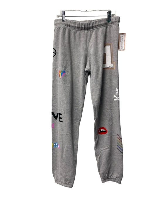 Lauren Moshi Size XS Gray & multi Missing Fabric Tag Graphic Drawstring Pants Gray & multi / XS