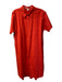 Eileen Fisher Size S Red Orange Cotton Blend Shirt Dress Short Sleeve Dress Red Orange / S