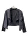 Marrakech Size Large Black Cotton Blend Asymetric Front Zip Side Pocket Jacket Black / Large