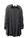 Rdalamal Size MP Black Polyester Slip Included Sheer Spangles Long Sleeve Dress Black / MP