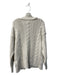 Anthropologie Size XS Eggshell Acrylic Blend Deep V Cable Knit Sweater Eggshell / XS
