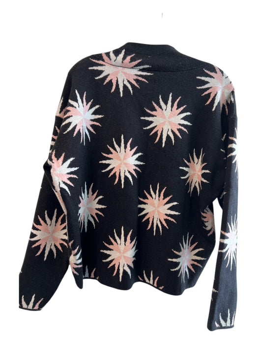 Maeve Size Small Black, Light Pink, White Viscose Blend Floral Sweater Black, Light Pink, White / Small