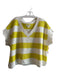 Maeve Size XS Cream & Yellow Cotton Blend Stripe V Neck Sleeveless Knit Sweater Cream & Yellow / XS