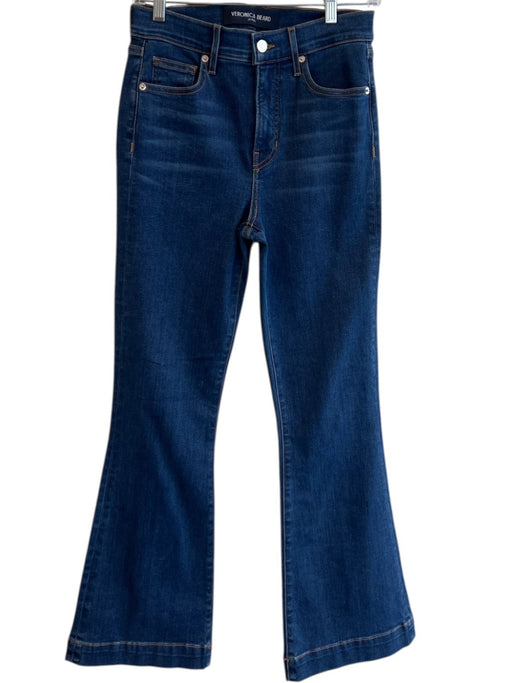 Veronica Beard Size 26 Medium dark wash Cotton Blend High Rise Flare Jeans Medium dark wash / 26