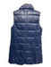 My Anorak Size Large Navy Blue Nylon Zip Front Quilted Zip Pocket Long Line Vest Navy Blue / Large