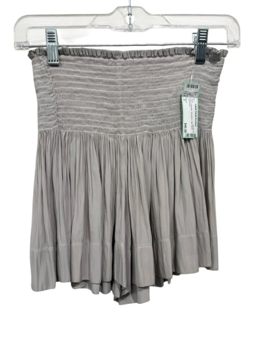 Koch Size 3 Grey Polyester Smocked High Waist Skirt Grey / 3