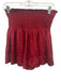 Koch Size S Ruby Red Polyester Satin Shirred Waist Flare Shorts Ruby Red / S