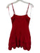 Likely Size 2 Red Polyester Blend Spaghetti Strap Ruffle bottom Back Zip Dress Red / 2