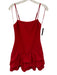 Likely Size 2 Red Polyester Blend Spaghetti Strap Ruffle bottom Back Zip Dress Red / 2