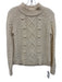 J. Crew Size XXS Cream White Polyamide & Wool Knit Design Mock Neck Sweater Cream White / XXS