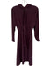 Babaton Size XS Maroon Polyester Blend Collar Buttons See Through Maxi Dress Maroon / XS