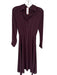 Babaton Size XS Maroon Polyester Blend Collar Buttons See Through Maxi Dress Maroon / XS