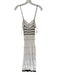 Olive & Oak Size S Cream & Black Cotton Blend Spaghetti Strap Knit Maxi Dress Cream & Black / S