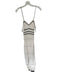 Olive & Oak Size S Cream & Black Cotton Blend Spaghetti Strap Knit Maxi Dress Cream & Black / S