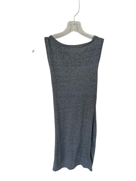 Leith Size XS Gray Cotton Blend Sleeveless Heathered Gathered Front Dress Gray / XS