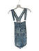 We The Free Size XS Med Light Wash Cotton Cargo Pockets Denim Overall Romper Med Light Wash / XS