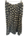 Doen Size XS Navy & white Organic Cotton Floral Pleated Side Zip Maxi Skirt Navy & white / XS