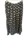 Doen Size XS Navy & white Organic Cotton Floral Pleated Side Zip Maxi Skirt Navy & white / XS
