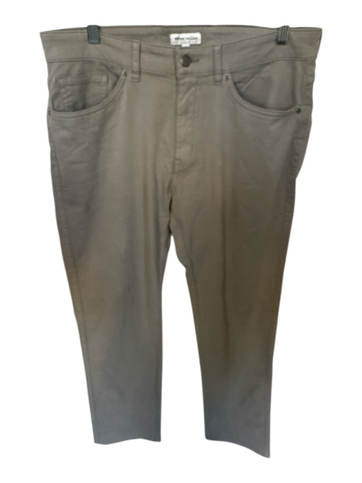 Peter Millar Size 33/32 Grey Cotton Blend Belt Loops Khakis Men's Pants Grey / 33/32
