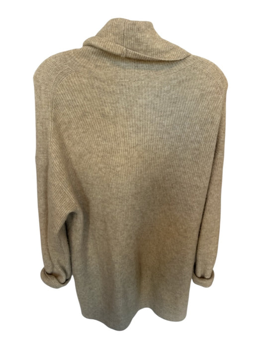 Babaton Size XS Tan Wool Blend Knit Turtle Neck Long Sleeve Sweater Tan / XS