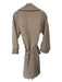 Wish Size S Taupe Polyester Blend Collar Belted Full Length Coat Taupe / S