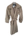 Wish Size S Taupe Polyester Blend Collar Belted Full Length Coat Taupe / S