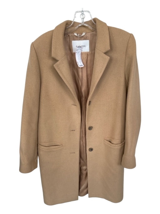 Babaton Size S Camel Wool Blend Buttons Long Coat Camel / S