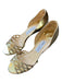 Jimmy Choo Shoe Size 39 Gold Leather Metallic Almond Toe Stiletto Shoes Gold / 39