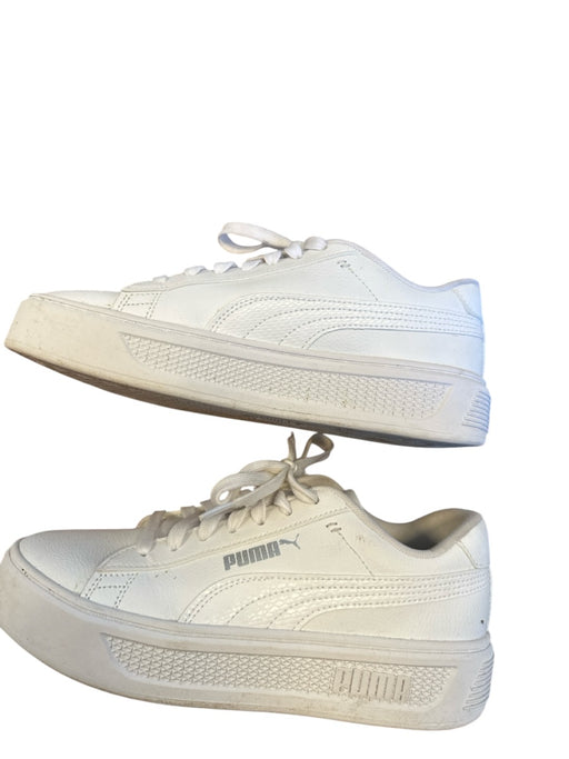 Puma Shoe Size 8 White Leather Platform Athletic Sneakers White / 8