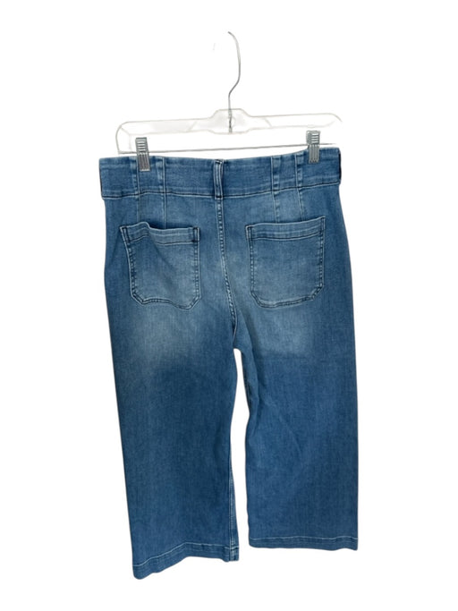 Maeve Size 29 Medium Wash Cotton Blend Pockets Wide Leg Button Jeans Medium Wash / 29