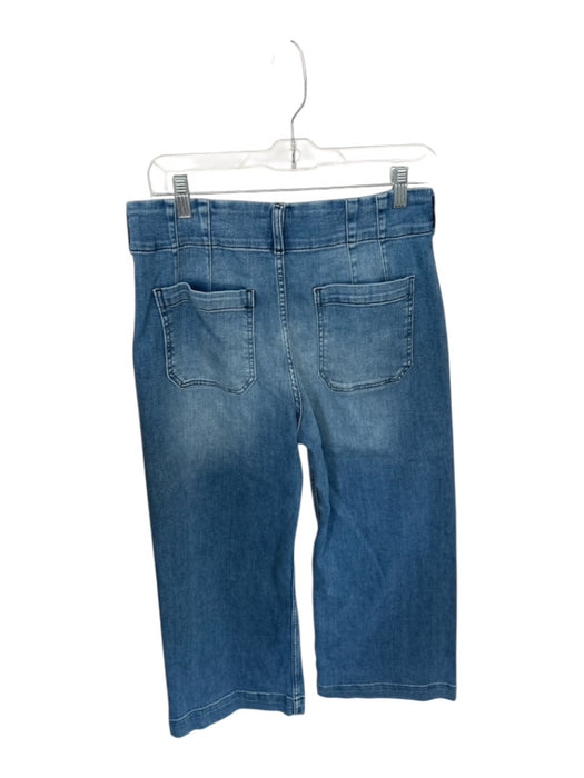 Maeve Size 29 Medium Wash Cotton Blend Pockets Wide Leg Button Jeans Medium Wash / 29