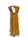 Love The Label Size S Orange & Brown padded Ruffle Floral Maxi Dress Orange & Brown / S