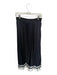 Elie Tahari Size M Black Polyester Pleats Maxi White accent Skirt Black / M