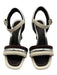 Tory Burch Shoe Size 7.5 White, Brown, Silver Leather Suede Banded Sandals White, Brown, Silver / 7.5