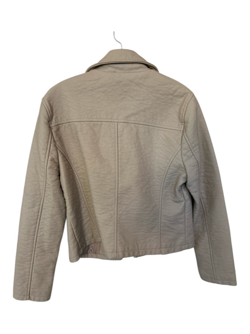 Jack by BB Dakota Size L Taupe Vegan Leather Long Sleeve SHW Moto Jacket Taupe / L