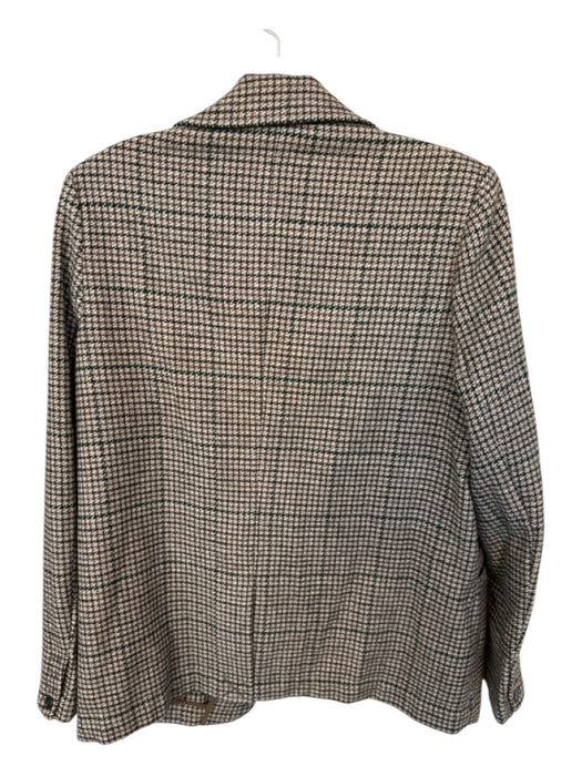 ASTR Size M Brown & Gray Wool Blend Long Sleeve Houndstooth Buttons Jacket Brown & Gray / M