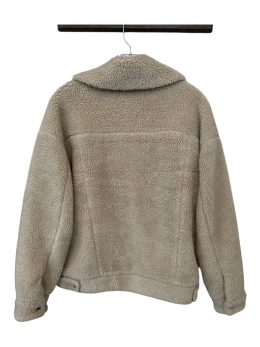 Free People Size S Tan Faux Shearling Long Sleeve Snap buttons Coat Tan / S