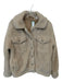 Free People Size S Tan Faux Shearling Long Sleeve Snap buttons Coat Tan / S