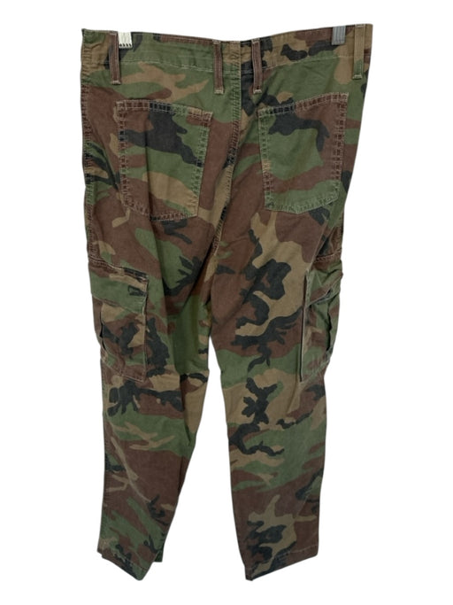 Hudson Size 28 Green & Brown Cotton High Waist Cargo Pants Green & Brown / 28