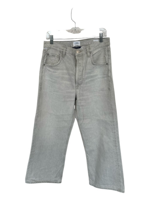 Citizens of Humanity Size 27 Light Gray Cotton High Waist Button Fly Jeans Light Gray / 27