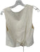 L Space Size S Cream & Brown Linen & Cotton Sleeveless Button Down Vest Top Cream & Brown / S